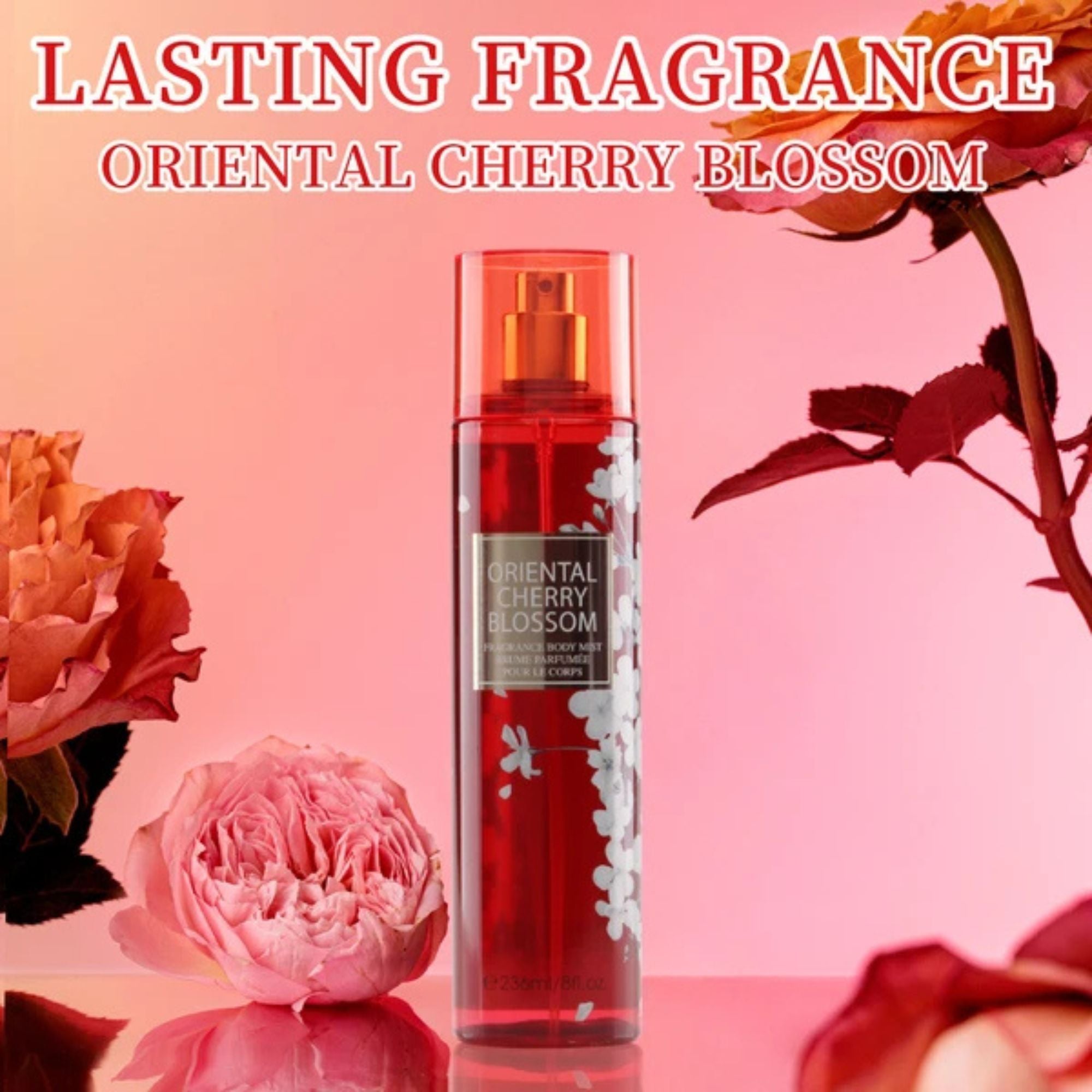 8oz Oriental Cherry Blossom Women's Body Mist Spray size and feature image