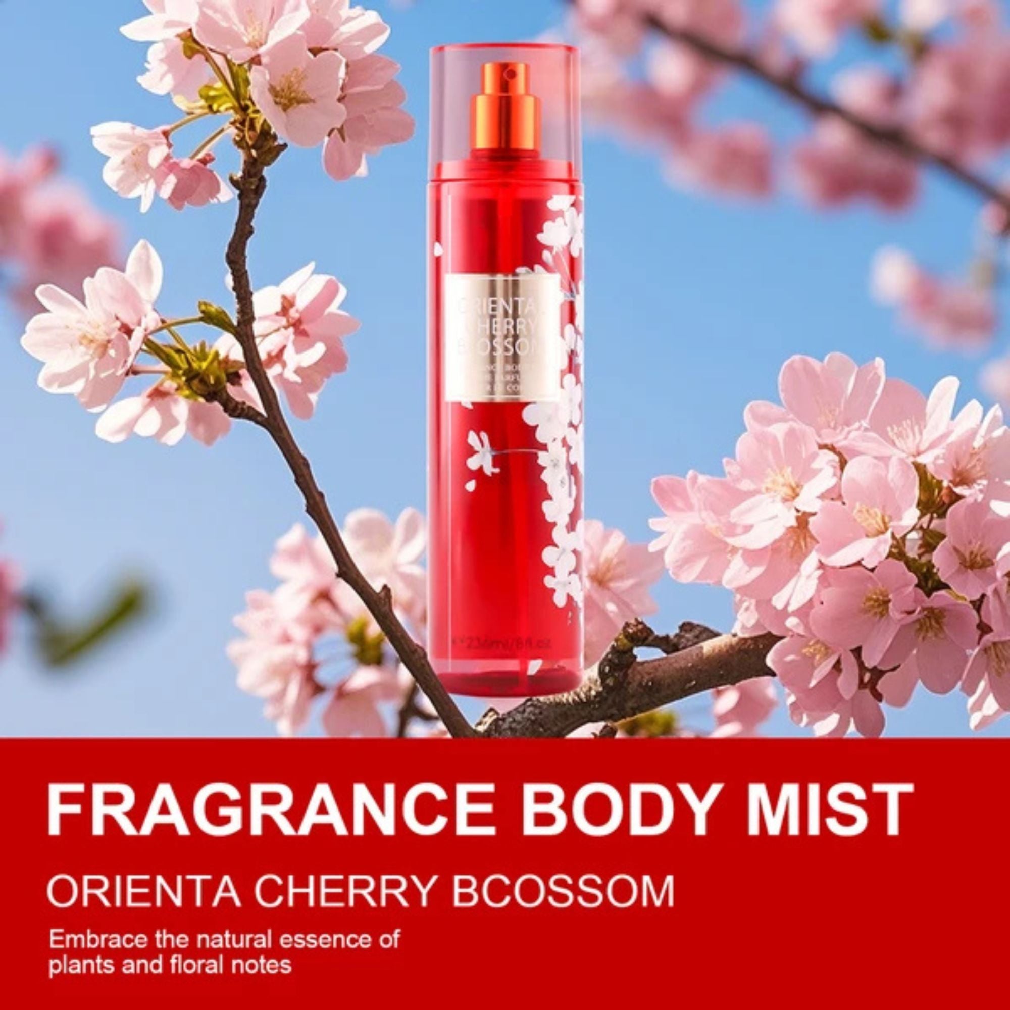 8oz Oriental Cherry Blossom Women's Body Mist Spray lifestyle use image