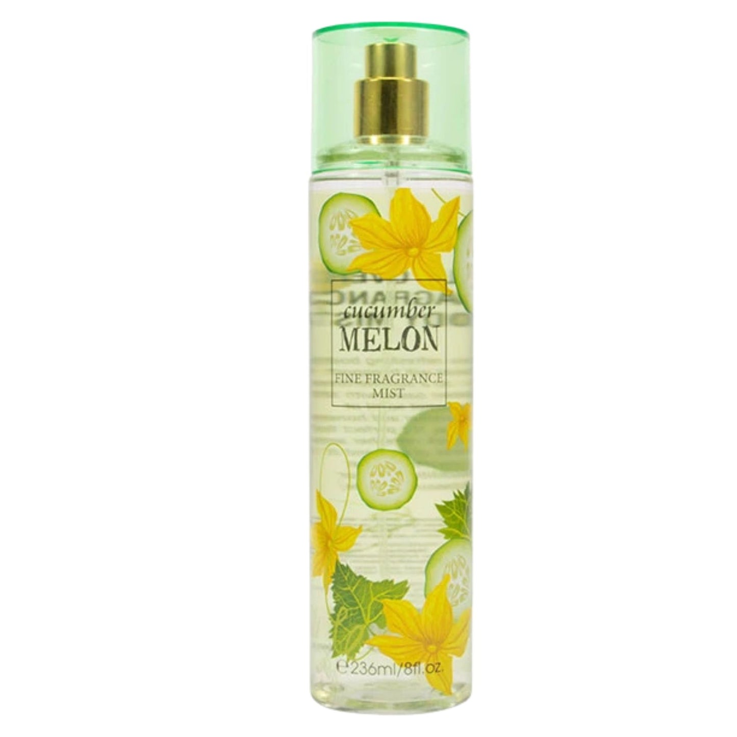 Cucumber Melon Fragrance Women’s Body Mist Spray on white background