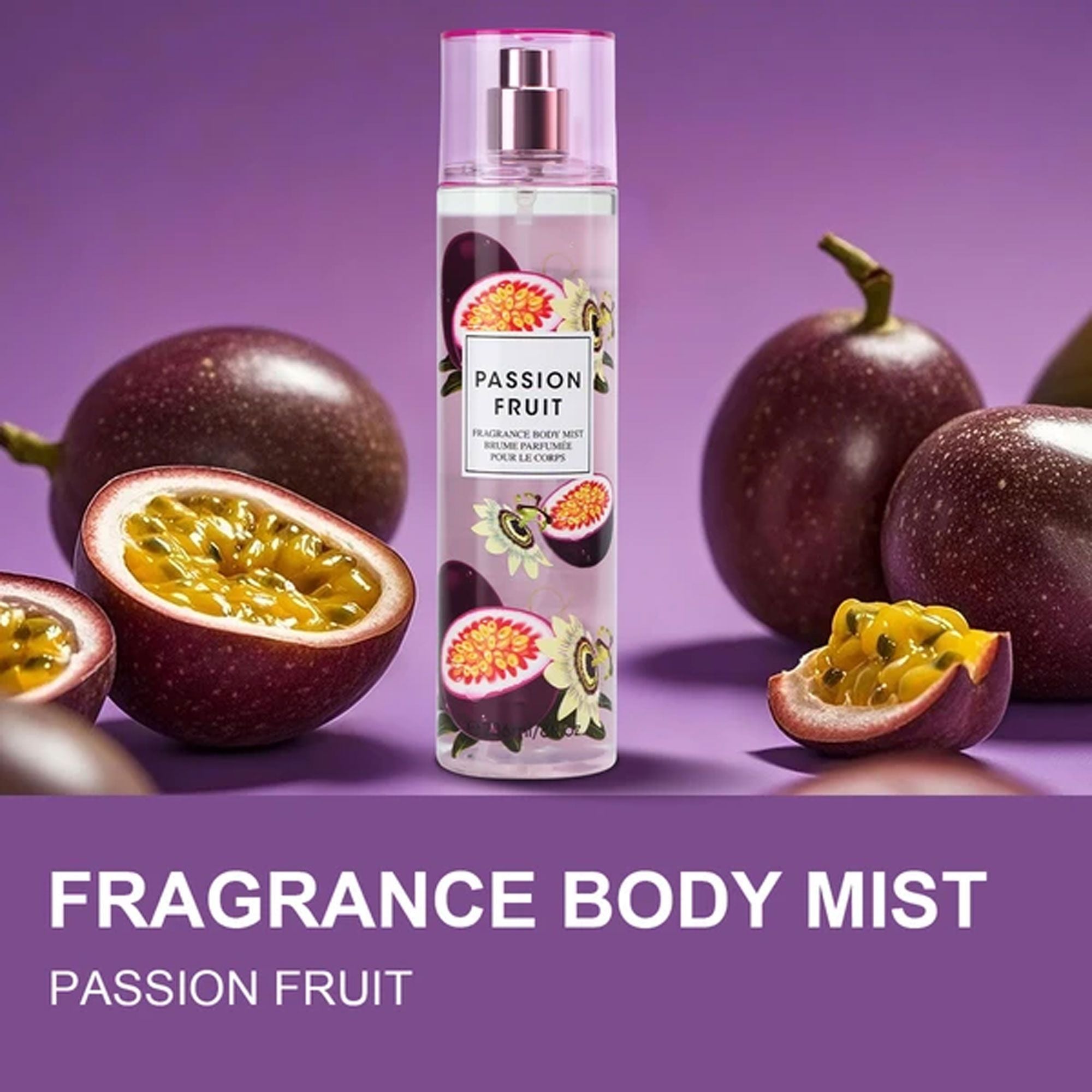 8oz Passion Fruit Fragrance Women's Body Mist Spray size and feature image
