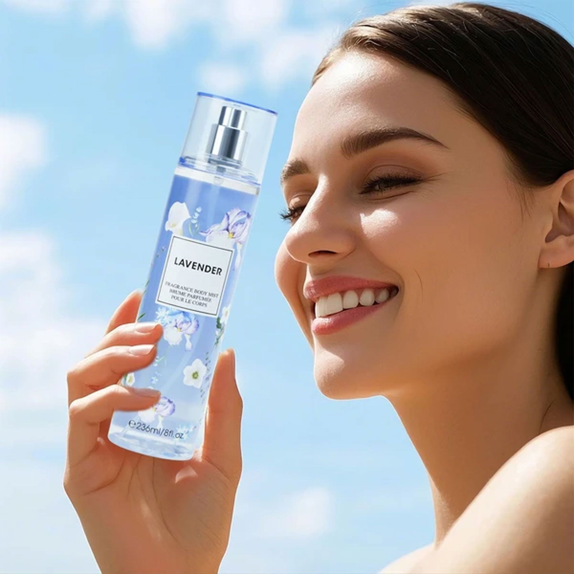 8oz Lavender Fragrance Women's Body Mist Spray lifestyle use image