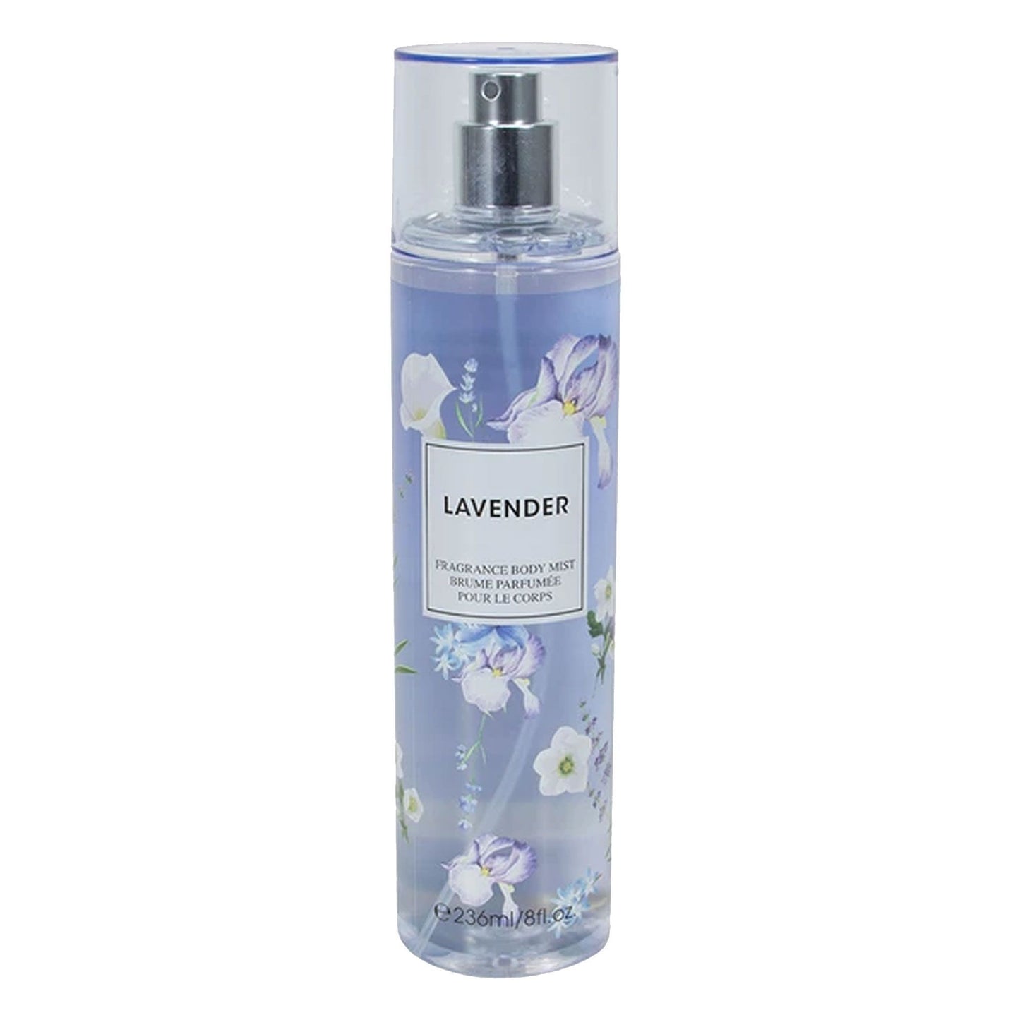 Lavender Fragrance Women's Body Mist Spray on white background
