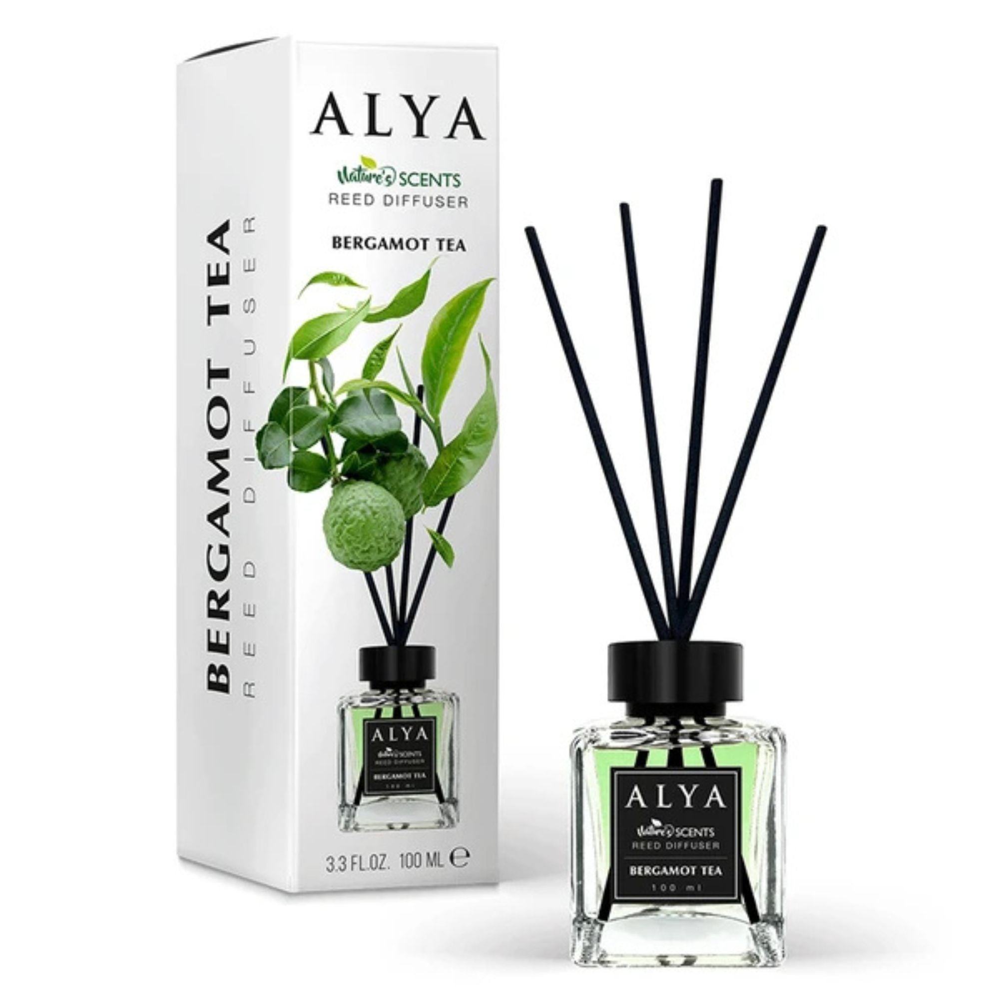 3.3oz ALYA Nature Scents Bergamot Tea Reed Diffuser main product image