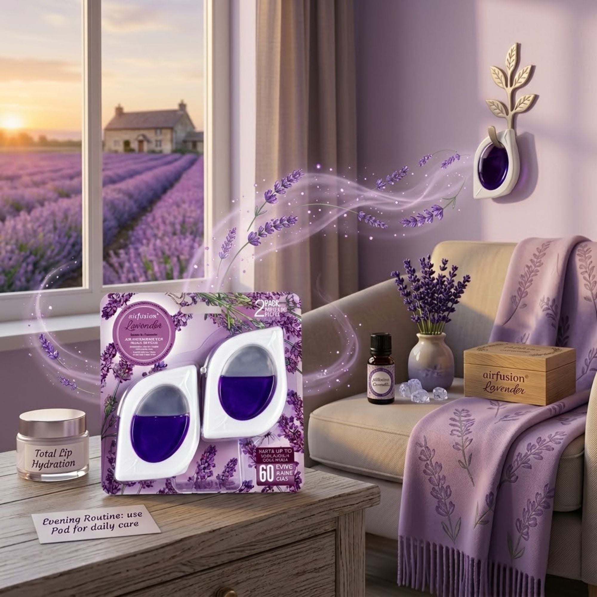 7.5 ml Air Fusion Lavender Air Freshener 2 Pack Air Freshioner lifestyle use image