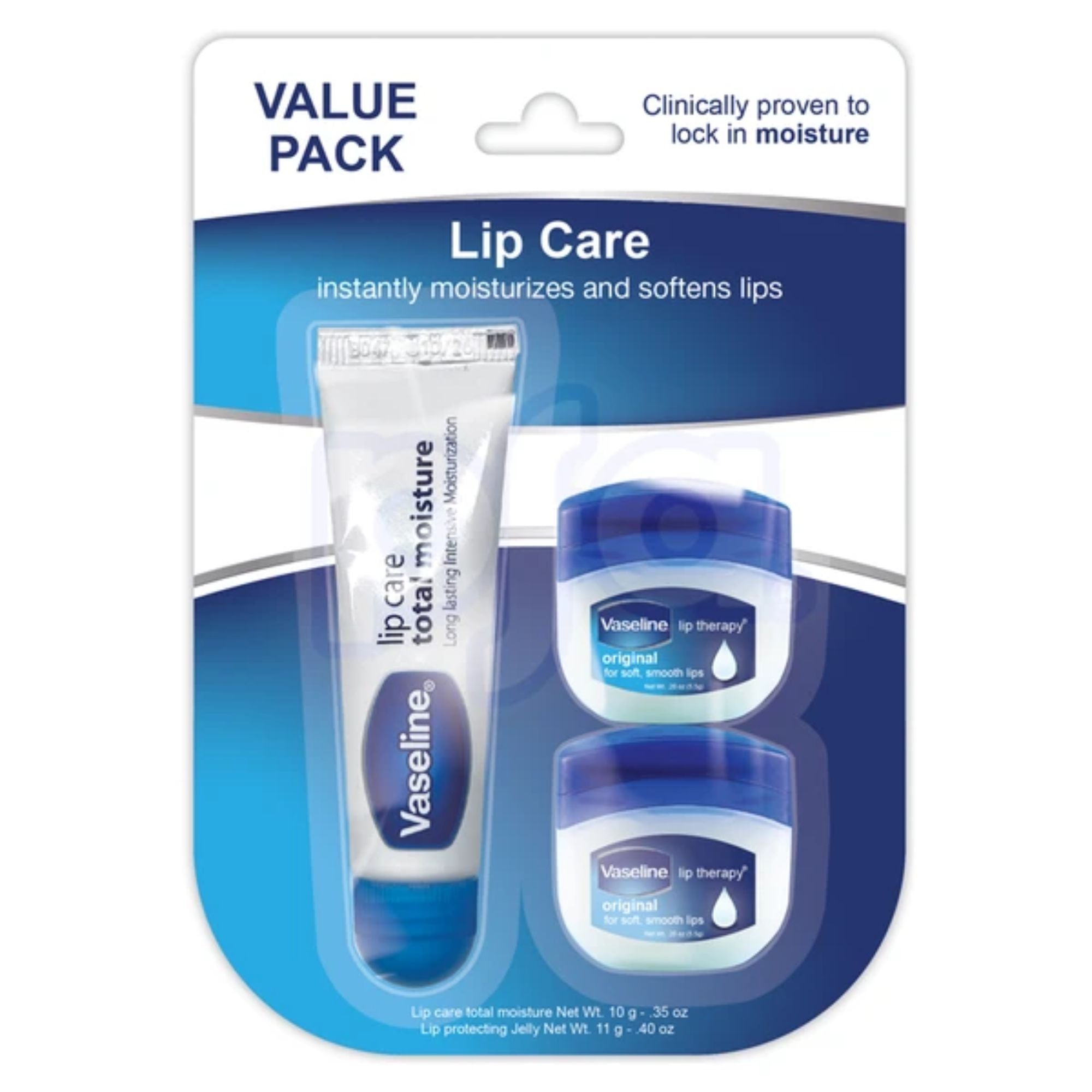 0.35 oz Vaseline Lip Care + 0.2 oz Lip Jelly (Value Pack) Value Set Lip Vaseline main product image