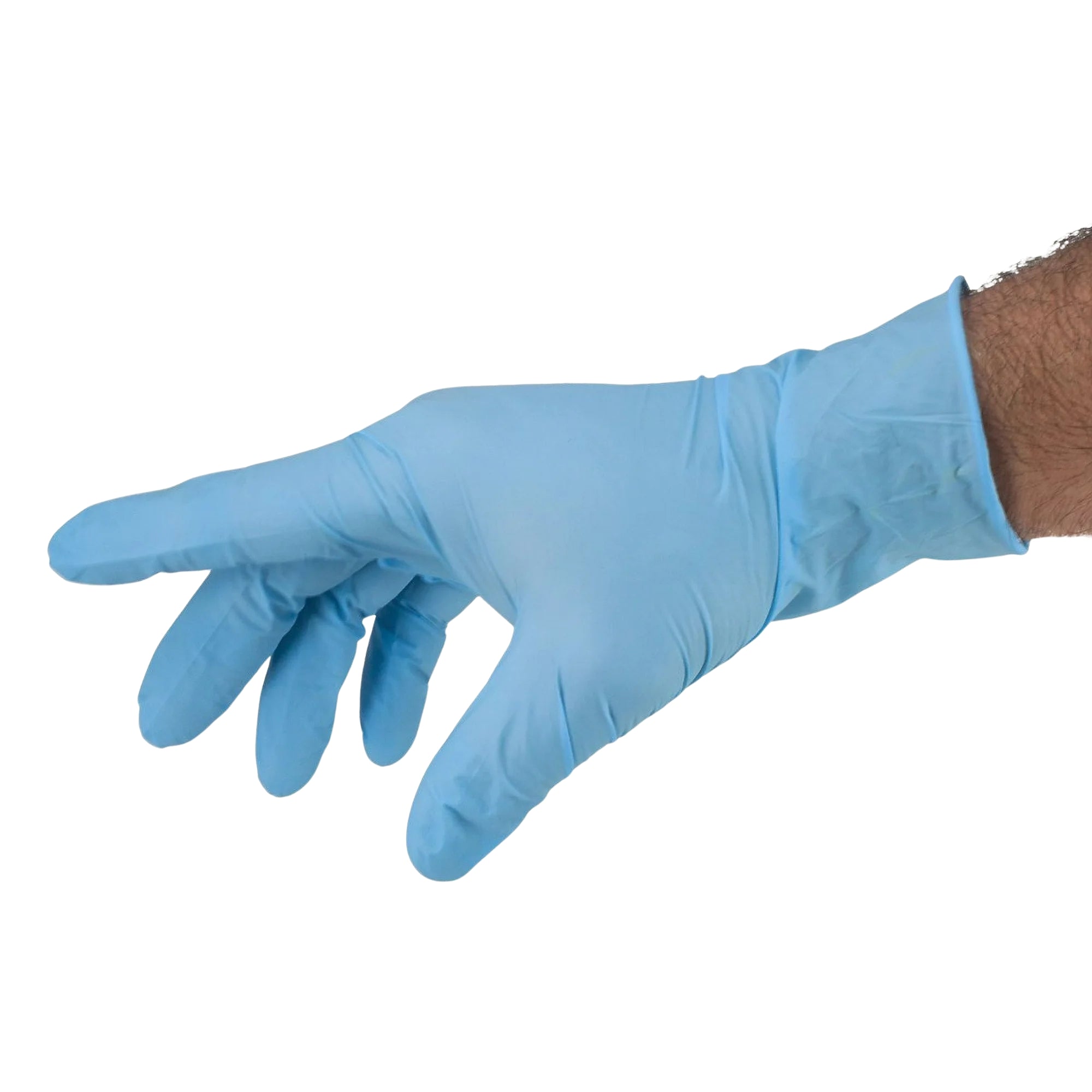 Safeguard 100 Count Medium Blue Nitrile Gloves Powder Free & Latex Free Food Disposable Gloves product image 5