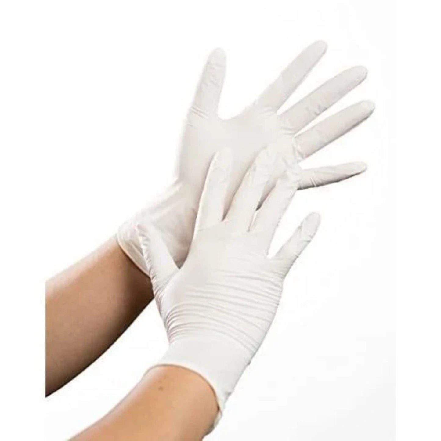 White Vinyl Disposable Gloves Powder Free, One Size Fits All for Food Prep, Cleaning & General Use