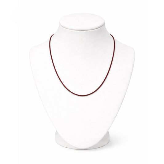 24" Waxed Leather Cord Necklace with Lobster Clasp