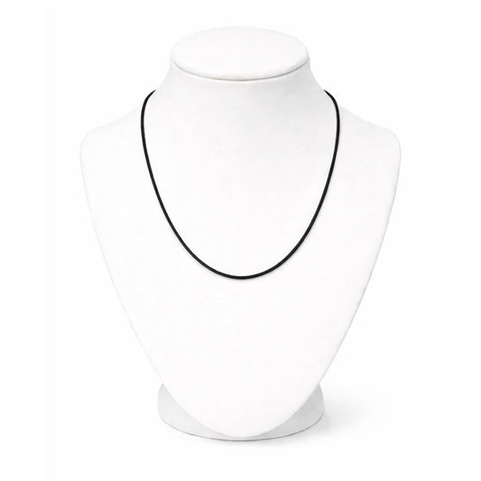 24" Waxed Leather Cord Necklace with Adjustable Silver Clasp