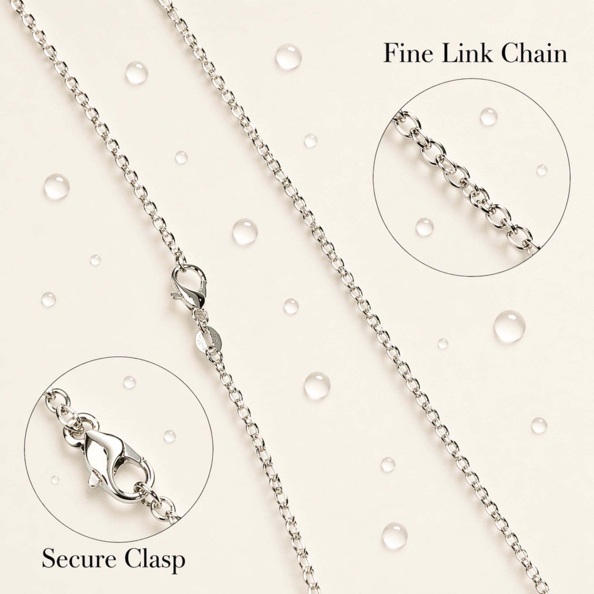 18" Fine Link Chain Necklace with Secure Clasp for Women Necklaces product detail image