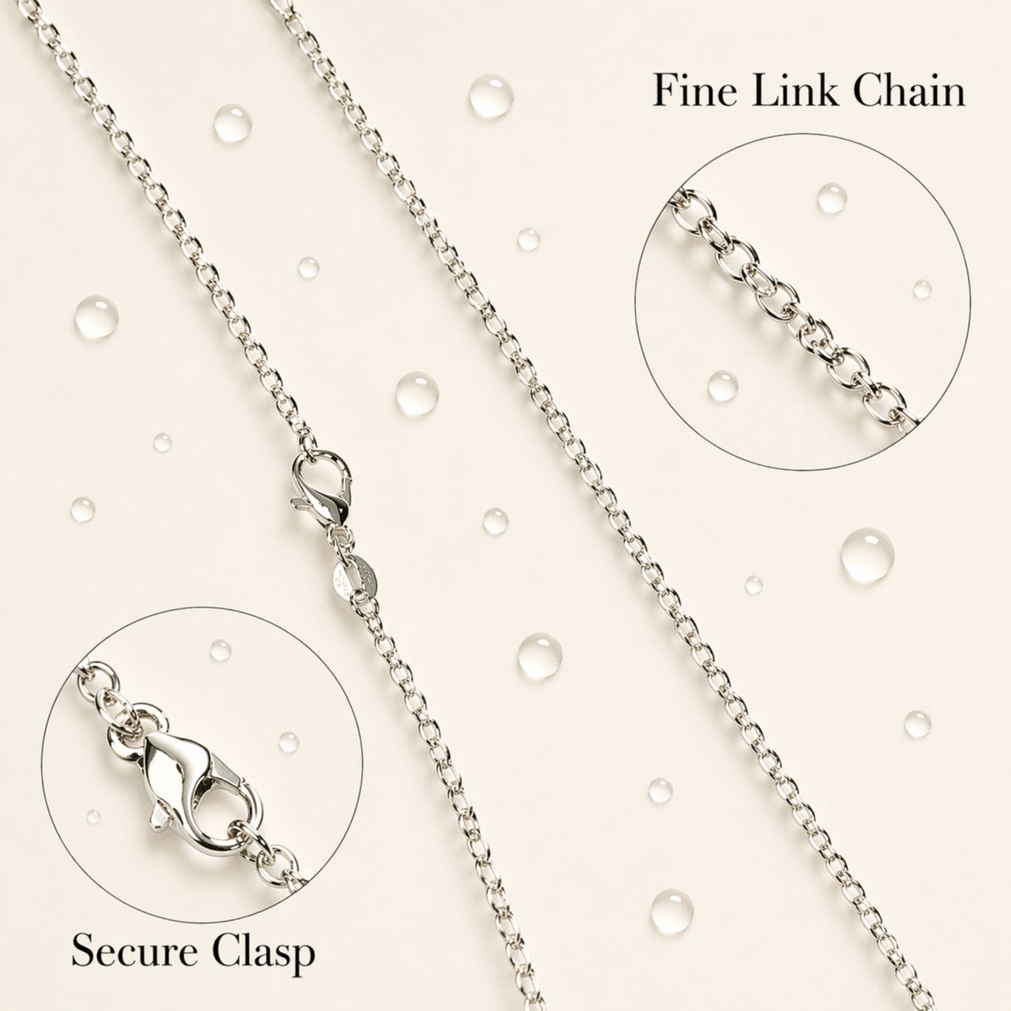 18" Fine Link Chain Necklace with Secure Clasp for Women Necklaces product detail image