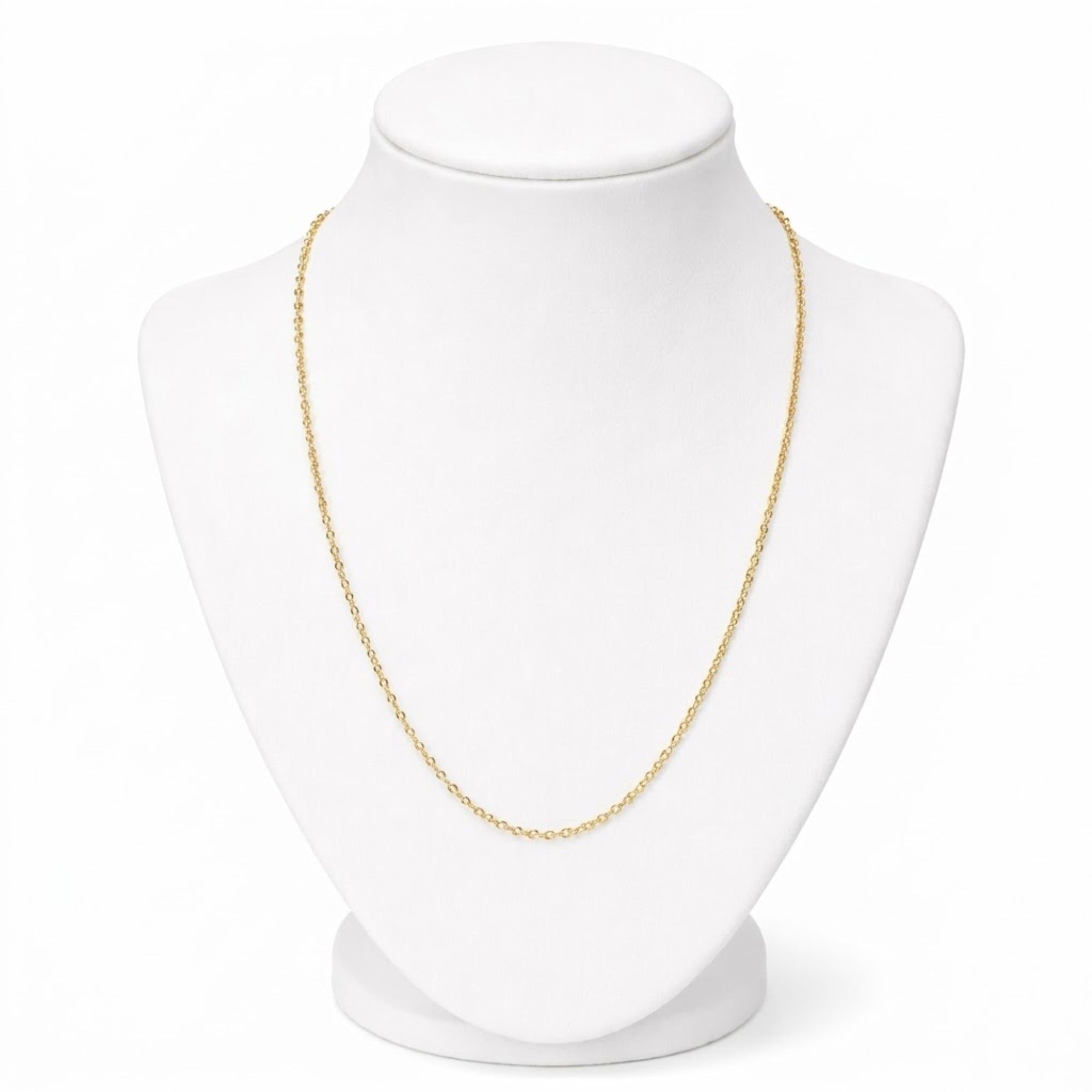 18" Gold Fine Link Chain Necklace with Secure Clasp Necklaces main product image