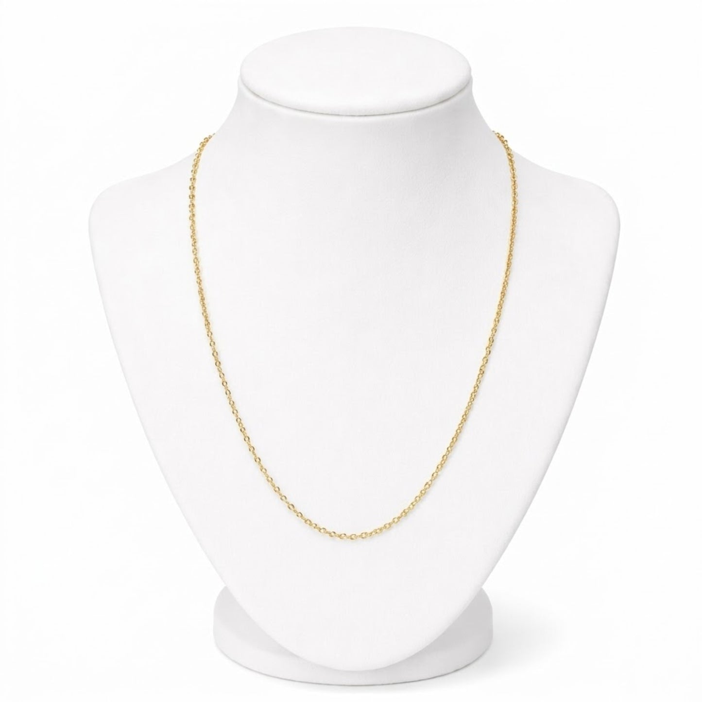 18" Gold Fine Link Chain Necklace with Secure Clasp Necklaces main product image