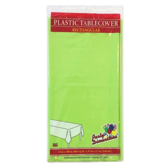 54'' X 108'' Lime Green Plastic Party Rectangular Table Cover Event Catalog Table Cover main product image