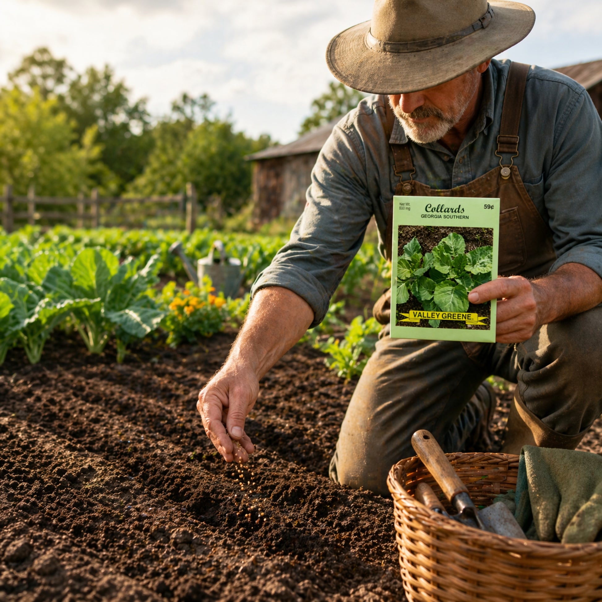 Georgia Southern Collard Greens 800mg Heirloom Seed Pack