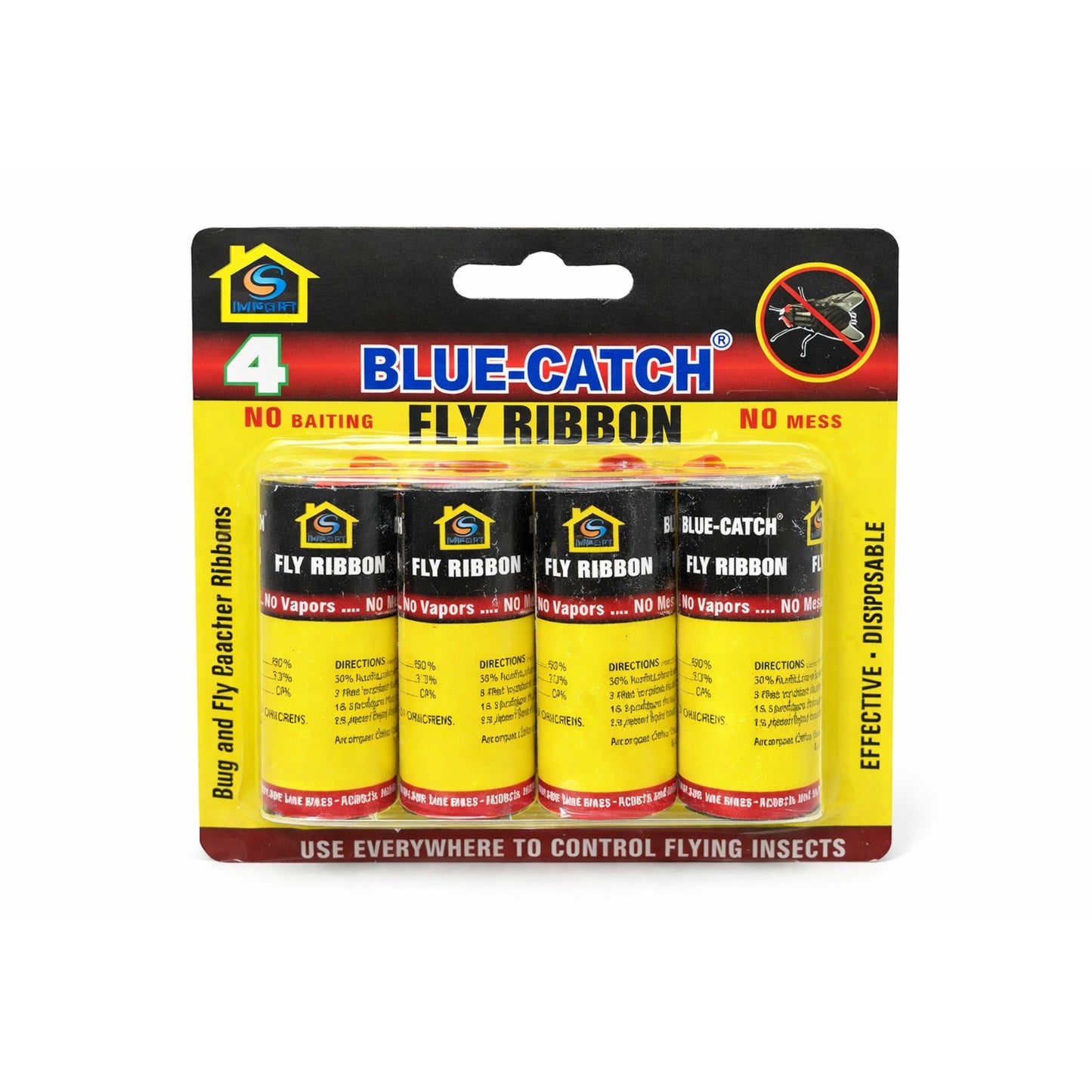 4 Pack Blue Catch Fly Ribbon – Sticky Fly Traps main product image