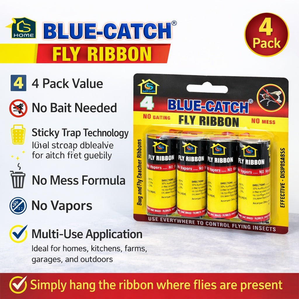 4 Pack Blue Catch Fly Ribbon – Sticky Fly Traps product detail image