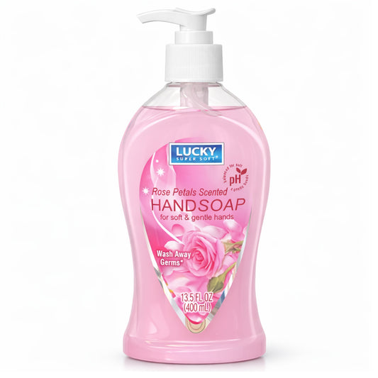 13.5 oz Rose Petals Hand Soap – Gentle Moisturizing Antibacterial Wash Antibacterial Liquid Soap main product image