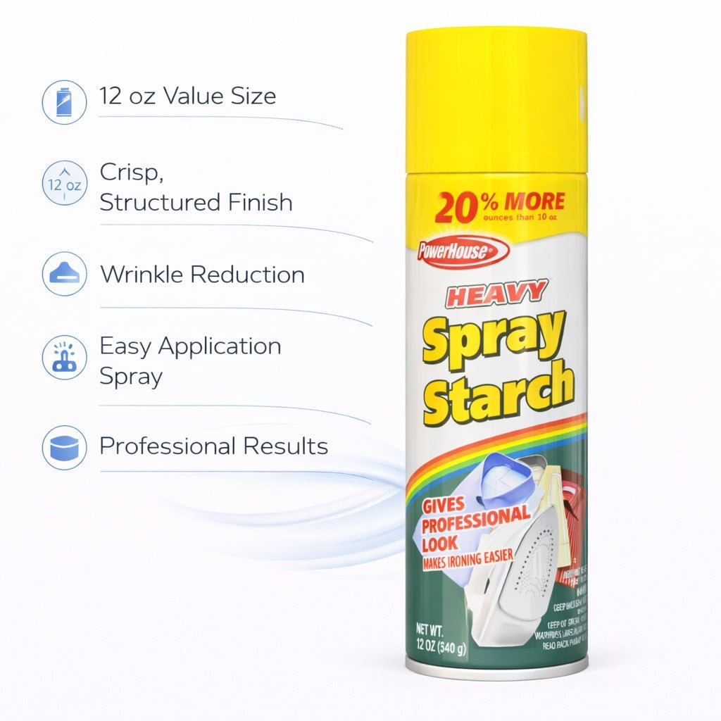 12 oz Heavy Spray Starch – Crisp Finish & Easy Ironing Fabric Starch product detail image