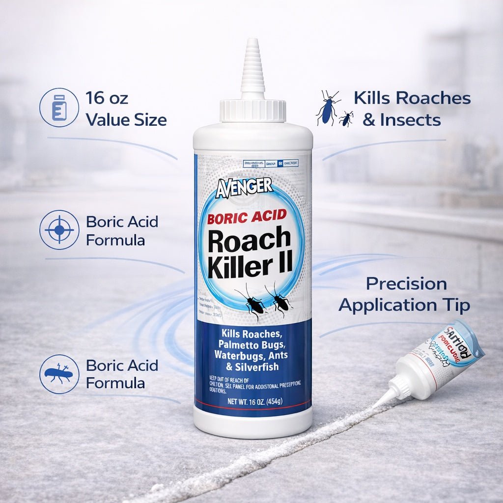 16 oz Boric Acid Roach Killer Powder – Kills Roaches & Ants Insect Killer product detail image