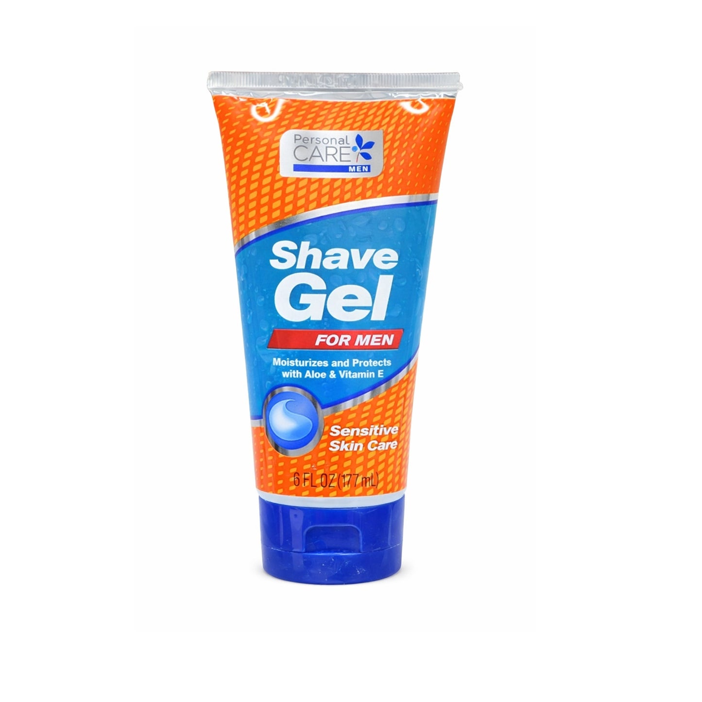 Tube of Shave Gel for Men on a white background