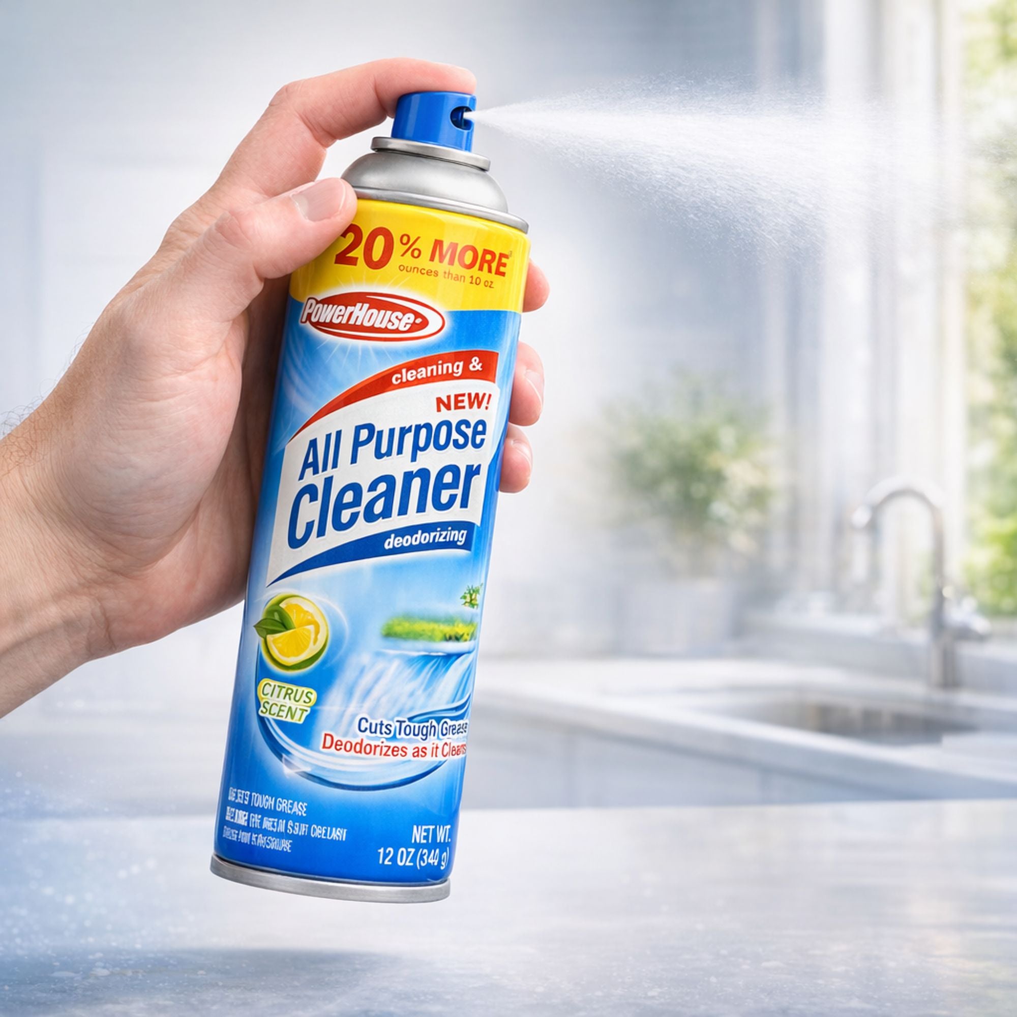 12oz All Purpose Cleaner Spray: Citrus Scent Degreaser Deodorizer PowerHouse - 99Everything