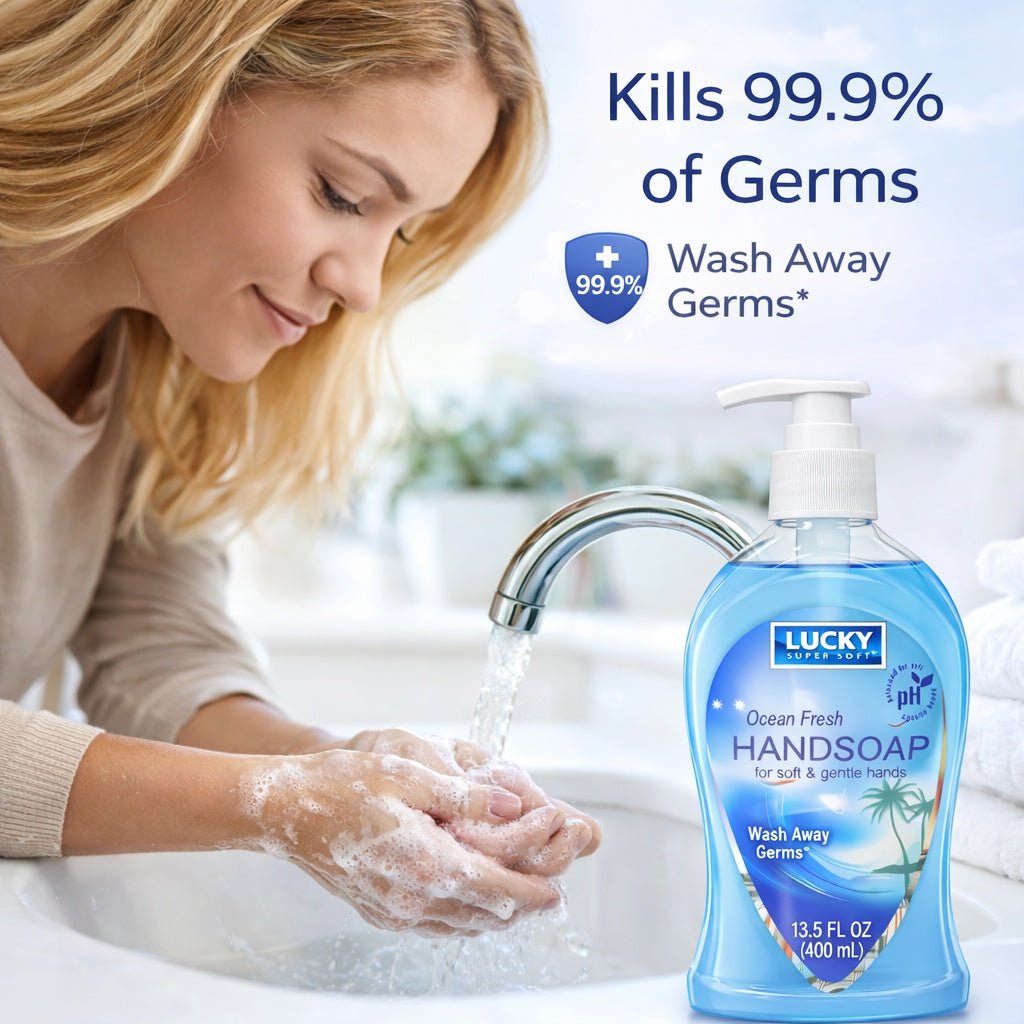 13.5 oz Ocean Fresh Hand Soap – Gentle Moisturizing Antibacterial Wash Antibacterial Liquid Soap size and feature image
