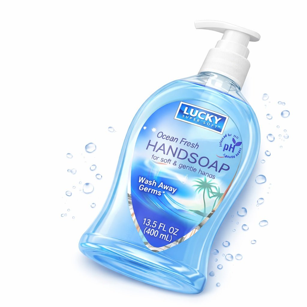 13.5 oz Ocean Fresh Hand Soap – Gentle Moisturizing Antibacterial Wash Antibacterial Liquid Soap lifestyle use image