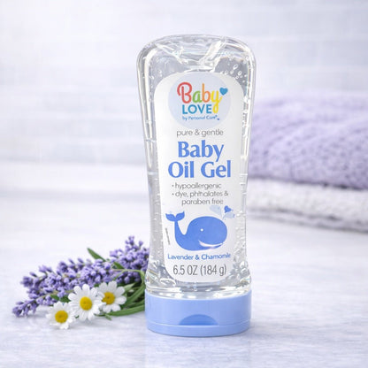 6.5 oz Baby Love Baby Oil Gel – Lavender & Chamomile size and feature image