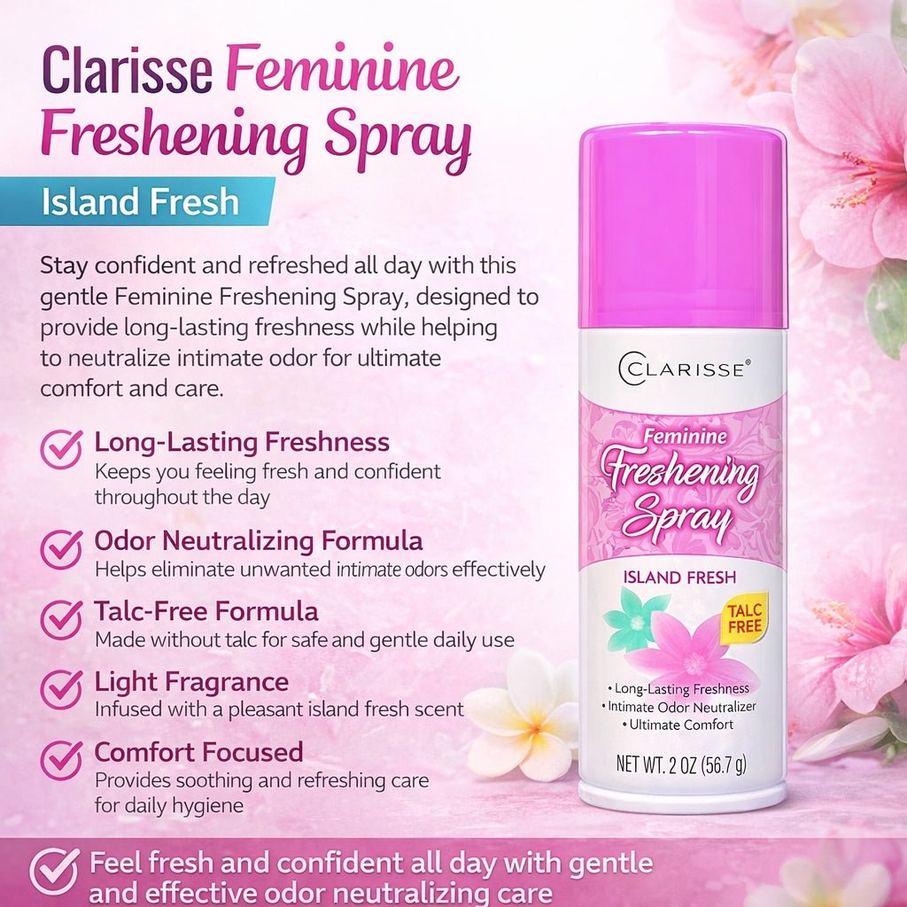 2 oz Clarisse Feminine Freshening Spray – Island Fresh Feminine Hygiene product detail image