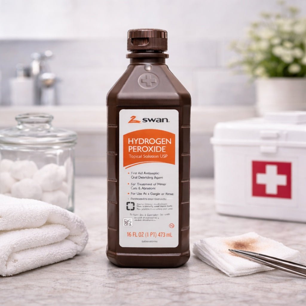 16 oz Hydrogen Peroxide Topical Solution USP – First Aid Antiseptic lifestyle use image