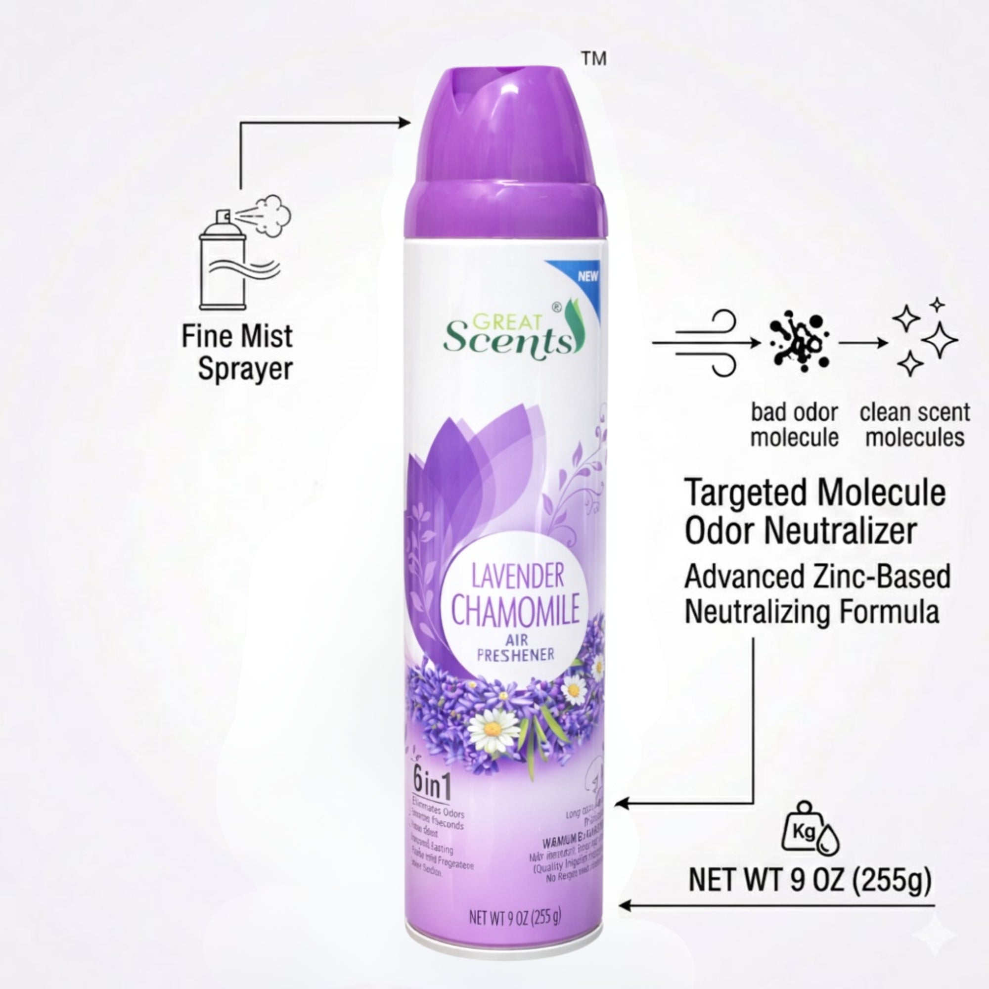 9 oz Great Scents Lavender Chamomile Air Freshener Air Freshioner product detail image
