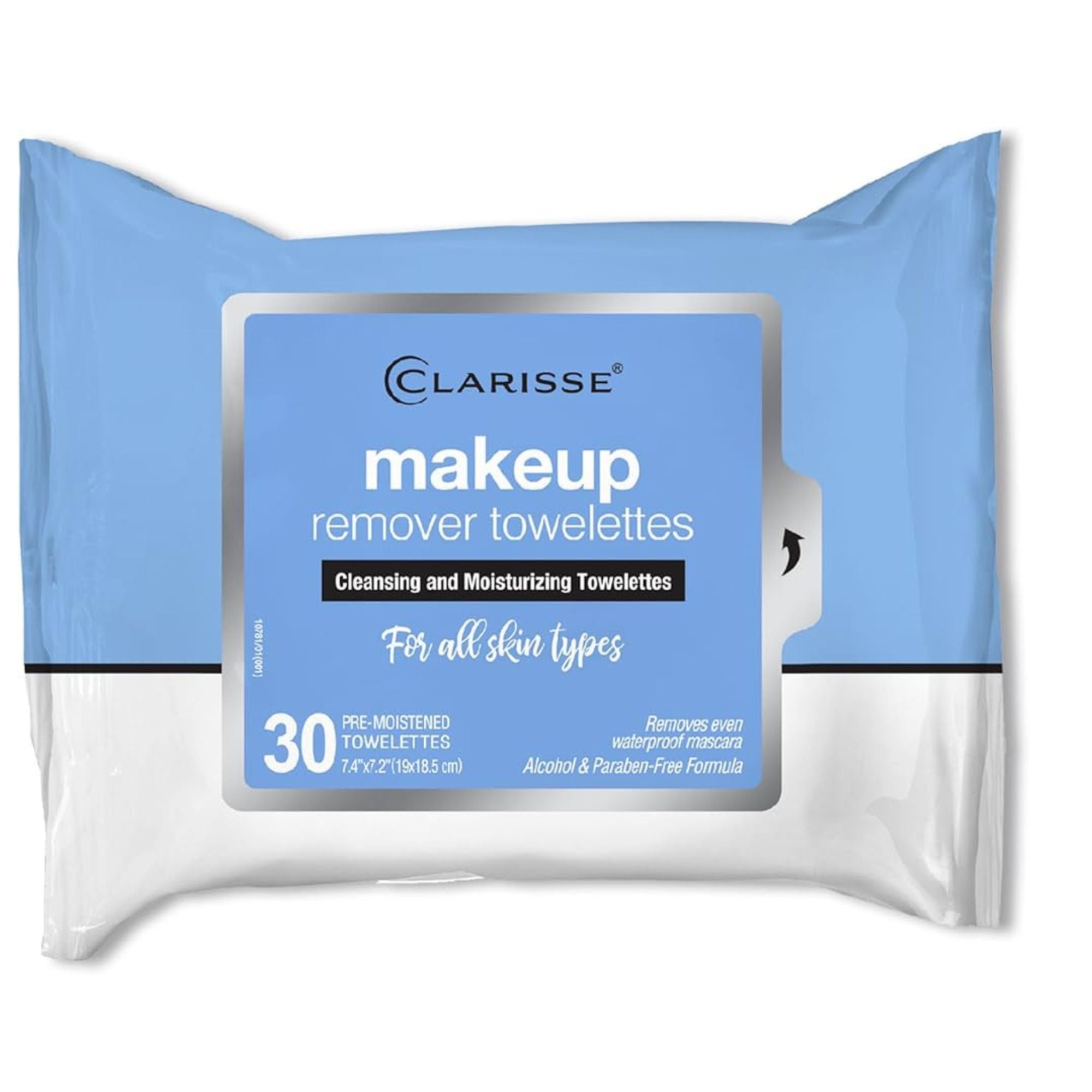 30 ct Clarisse Makeup Remover Towelettes All Skin Types main product image