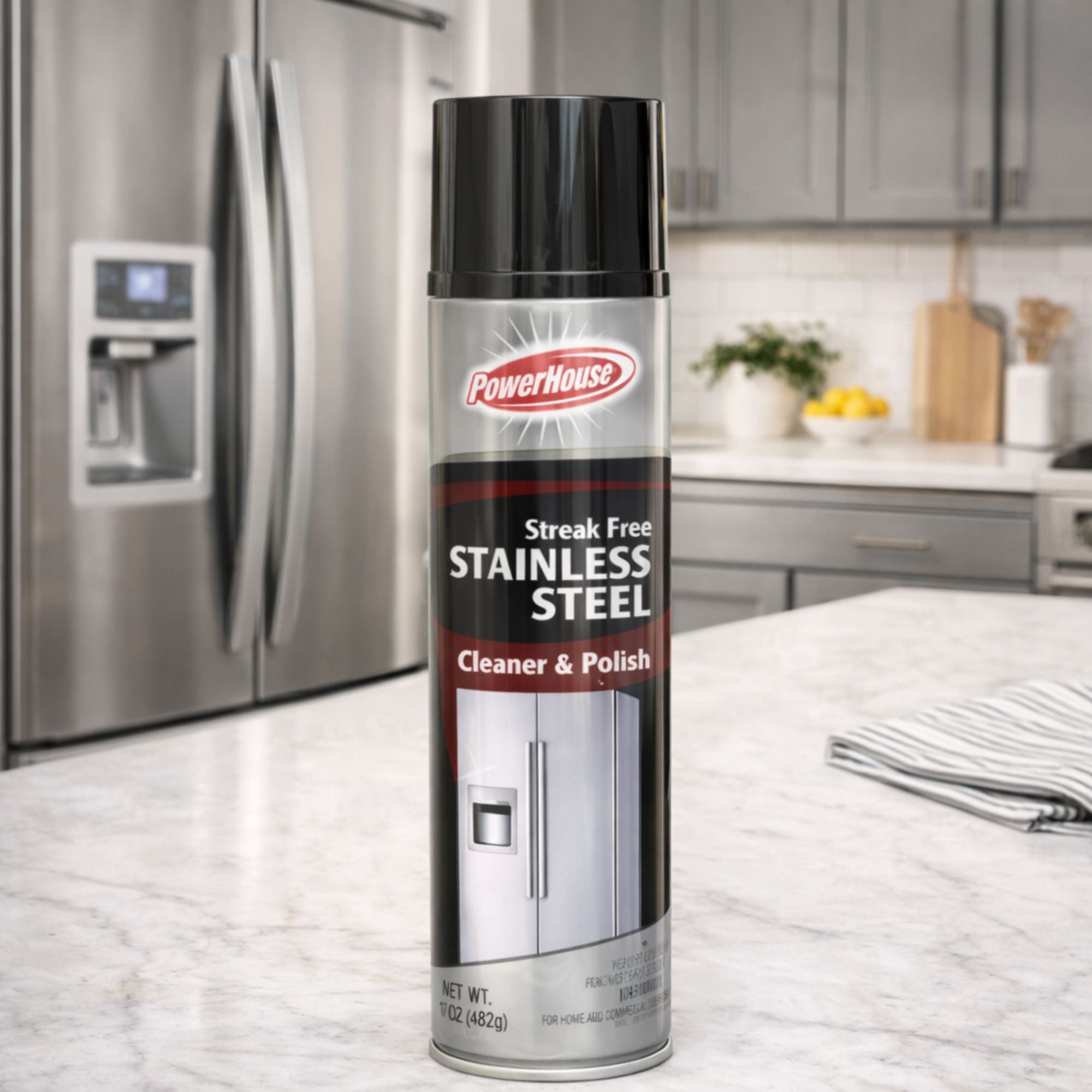 17oz Stainless Steel Cleaner Polish Spray Streak Free Shine Kitchen Appliance Care - 99Everything
