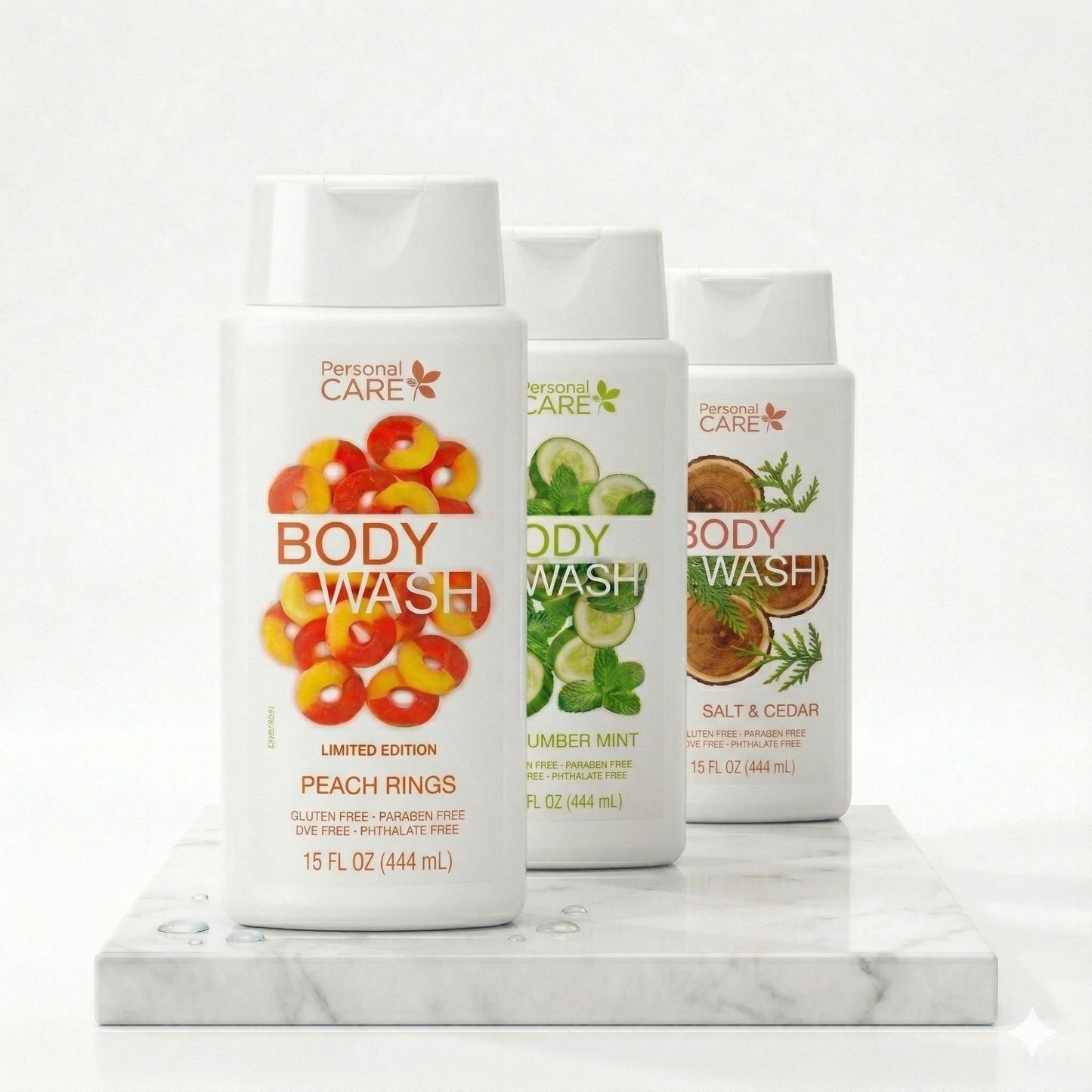 15 fl oz Personal Care Peach Rings Body Wash Bath Essential lifestyle use image