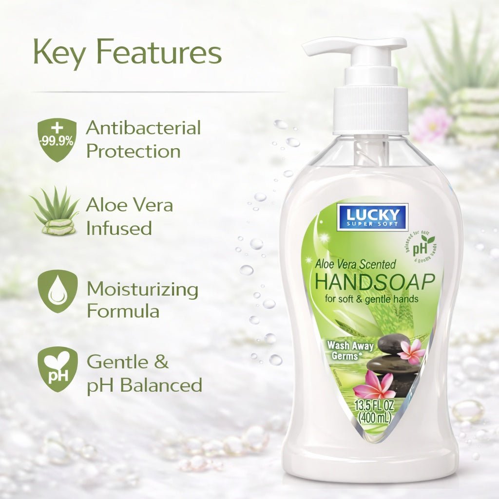 13.5 oz Aloe Vera Hand Soap – Gentle Moisturizing Antibacterial Wash Antibacterial Liquid Soap product detail image