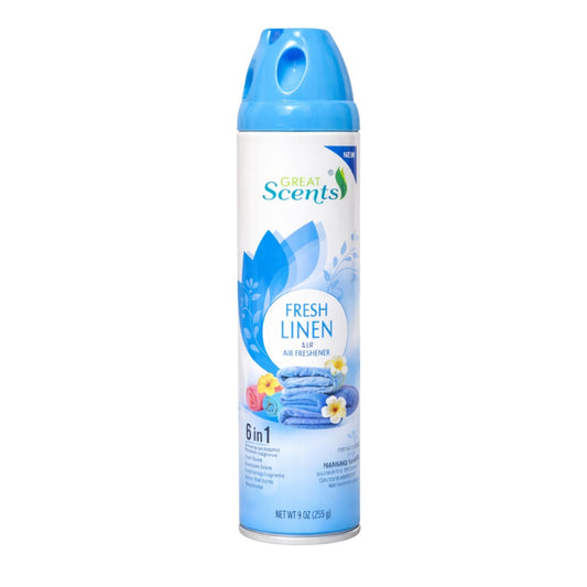 9 oz Great Scents Fresh Linen Air Freshener Spray Air Freshioner main product image