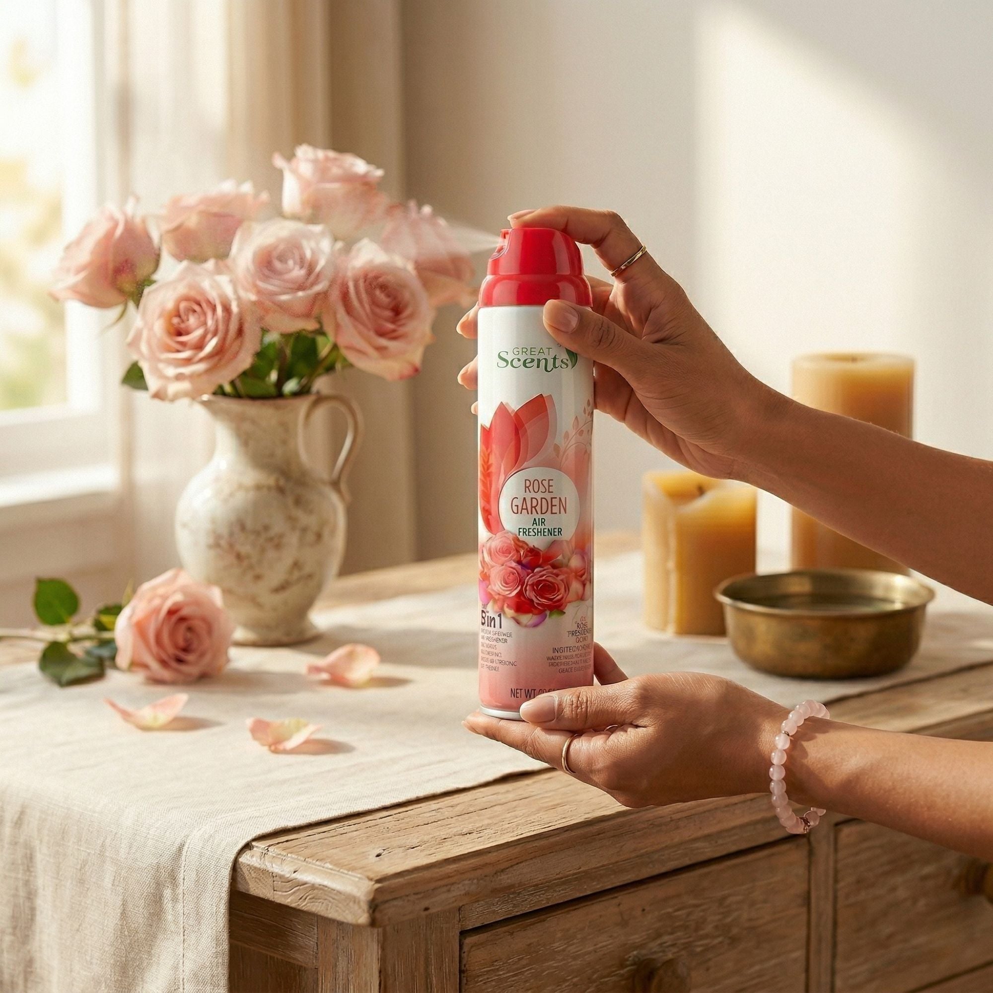 9 oz Great Scents Rose Garden Premium Air Freshener Spray Air Fresheners lifestyle use image
