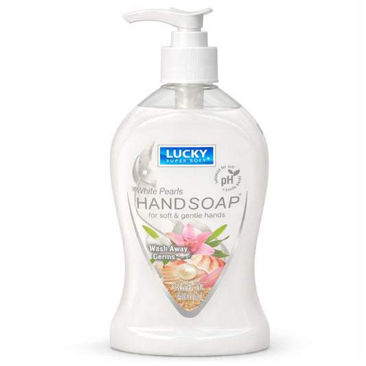 13.5 oz White Pearls Hand Soap – Gentle Moisturizing Antibacterial Wash Antibacterial Liquid Soap main product image