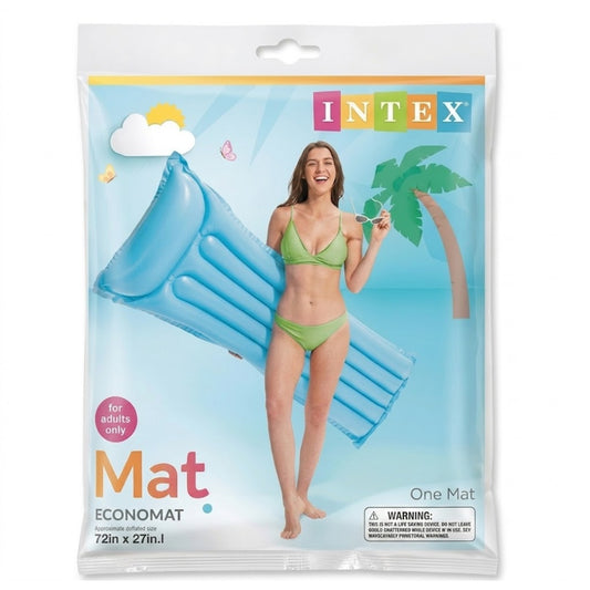 72"x27" Intex Economat Adult Inflatable Pool Float Sleeping Mat Toys,Beach main product image