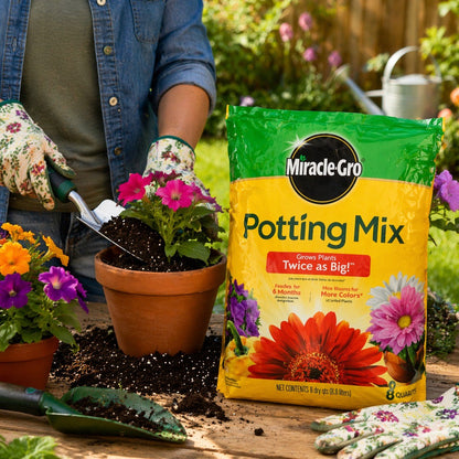 8 qt Miracle Gro Potting Mix – Plant Growth Soil Potting Soil size and feature image