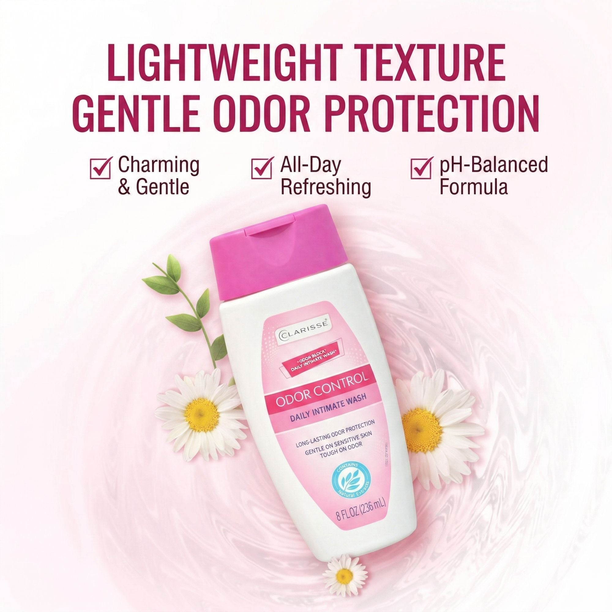 8 fl oz Clarisse Odor Control Daily Intimate Wash Personal Care Hygiene Personal care lifestyle use image
