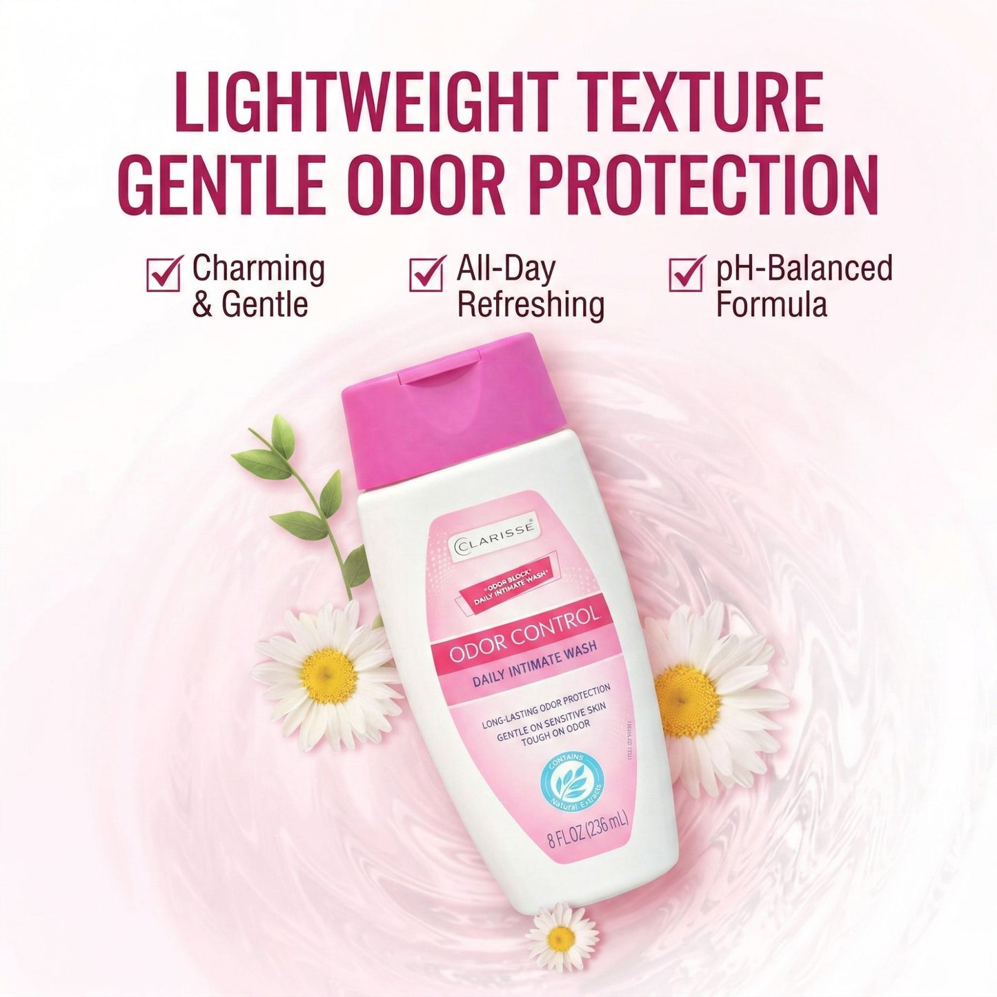 8 fl oz Clarisse Odor Control Daily Intimate Wash Personal Care Hygiene Personal care lifestyle use image