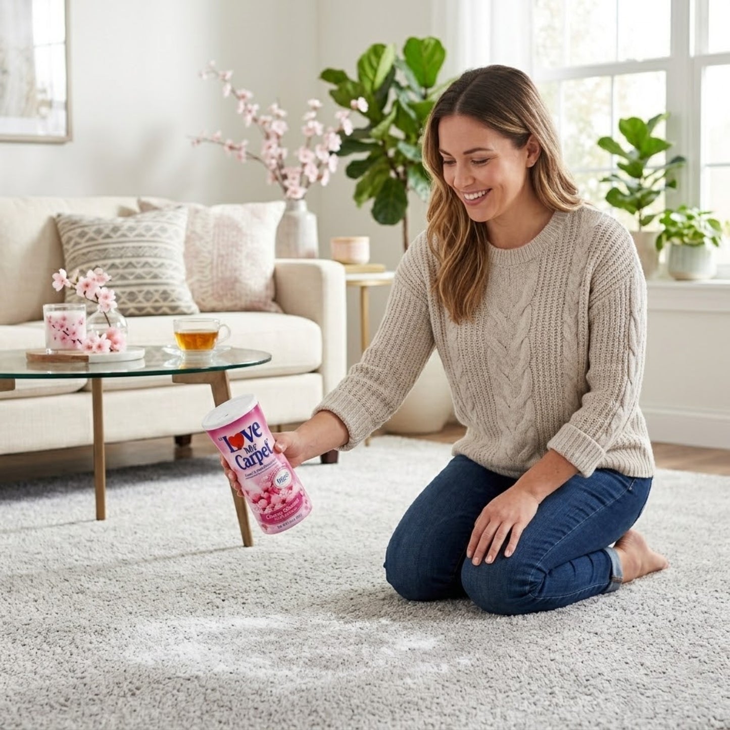 17 oz Love My Carpet Cherry Blossom Room Deodorizer lifestyle use image