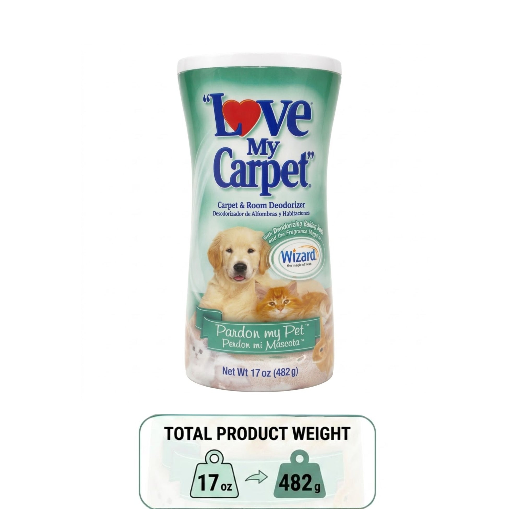 17oz Love My Carpet Pardon My Pet Powder Deodorizer product detail image