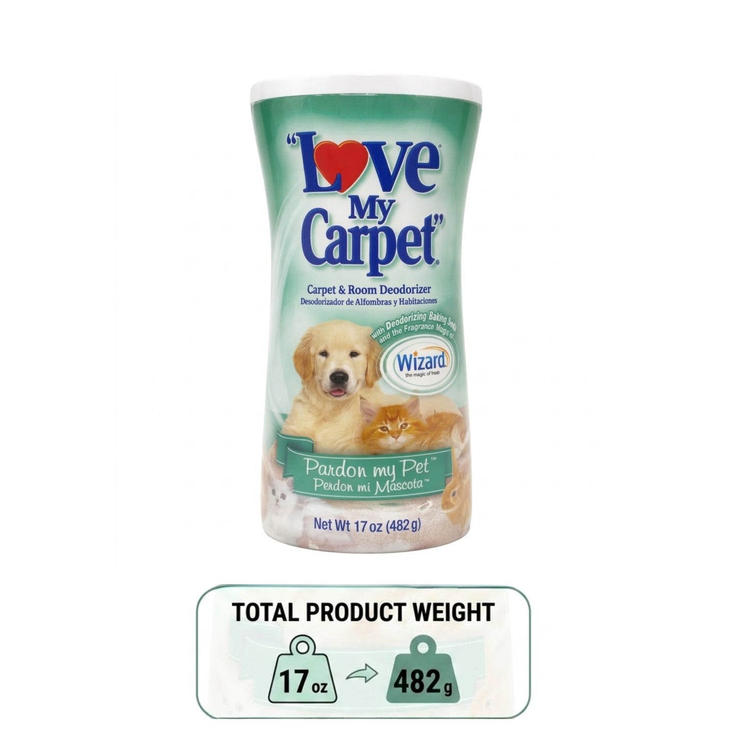 17oz Love My Carpet Pardon My Pet Powder Deodorizer product detail image