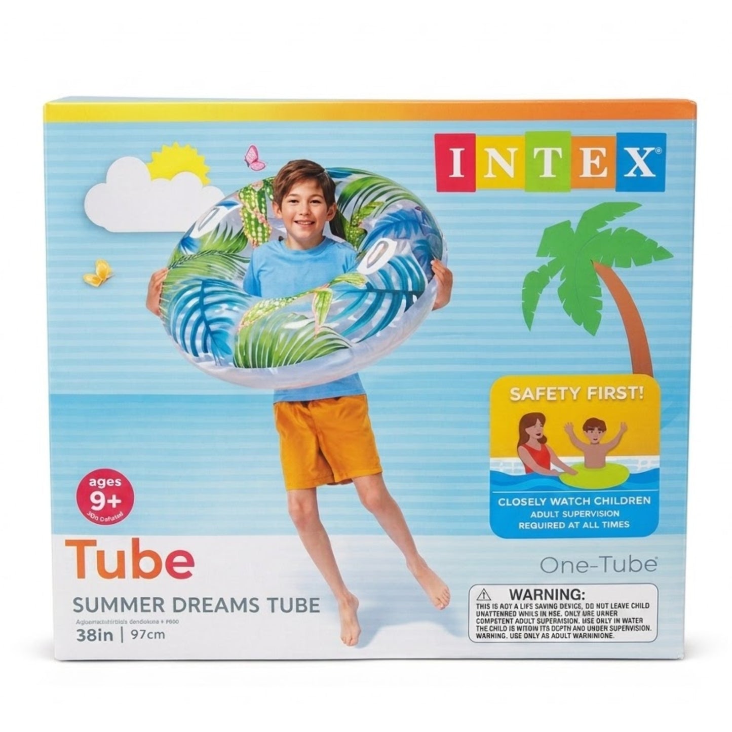 38" Intex Summer Dreams Pool Tube Floating Lounge with Handles Toys, Beach main product image