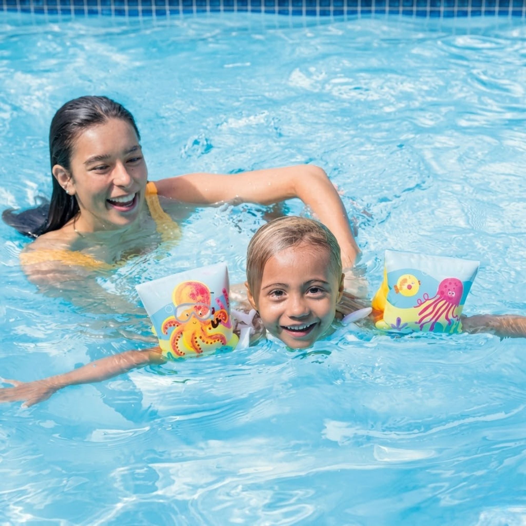 9in x 6in Intex Kids Arm Bands Tropical Buddies Floaties Ages 3 6 Toys, Beach size and feature image
