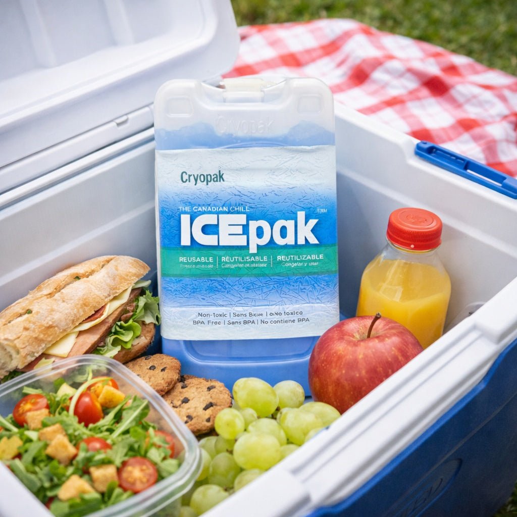 Cryopak ICEpak Reusable Ice Pack size and feature image