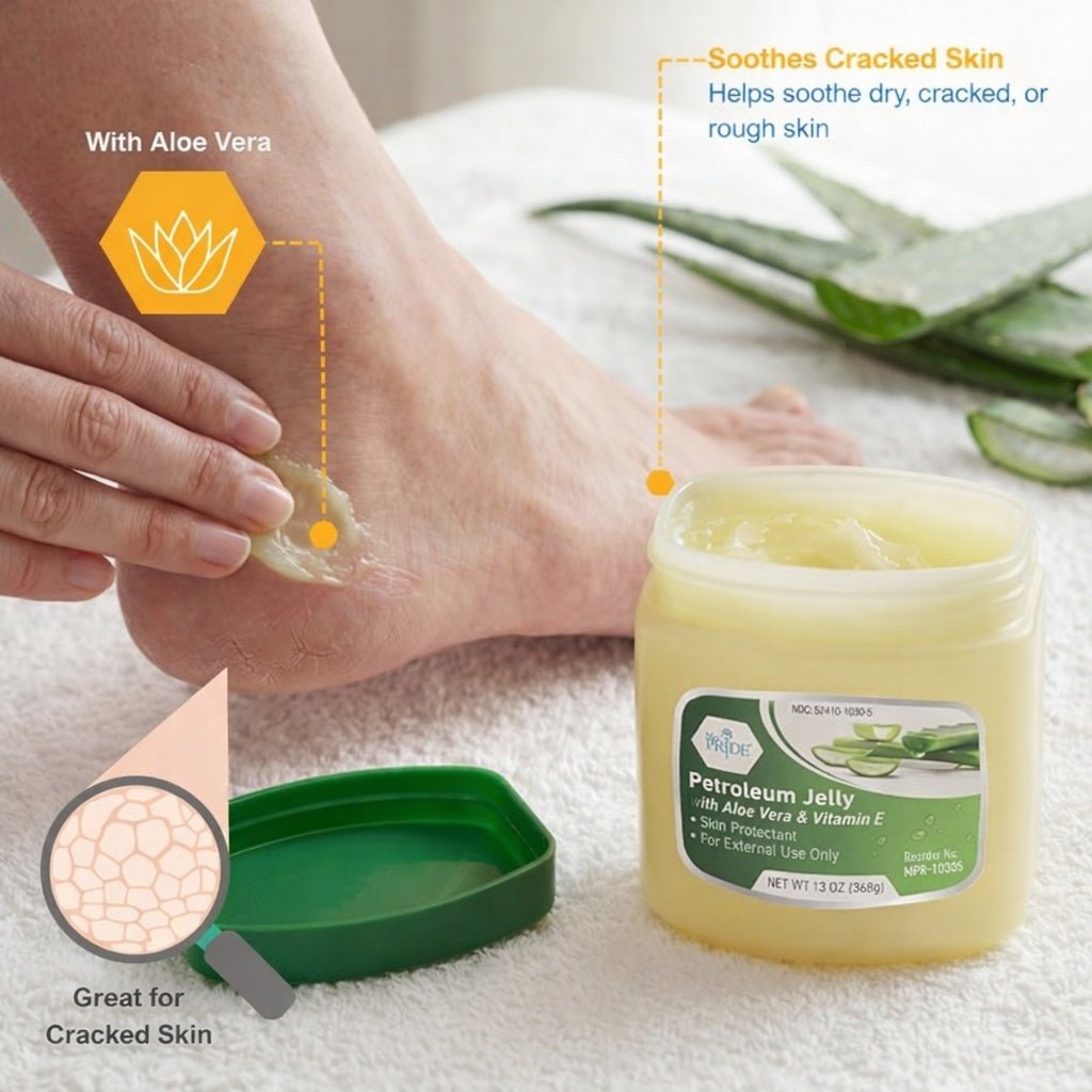13 oz Petroleum Jelly Aloe Vera & Vitamin E – Skin Protectant lifestyle use image